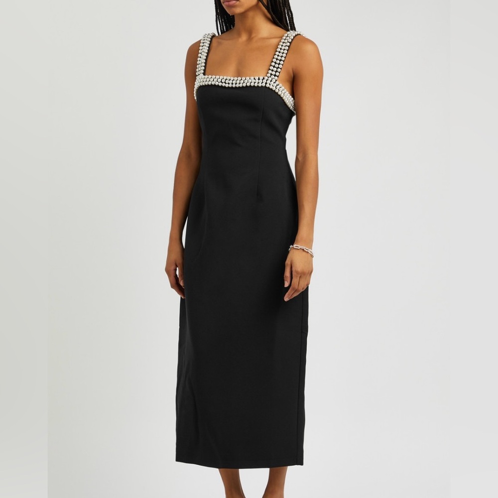 Ultimate Muse Pearl Trim Midi Dress